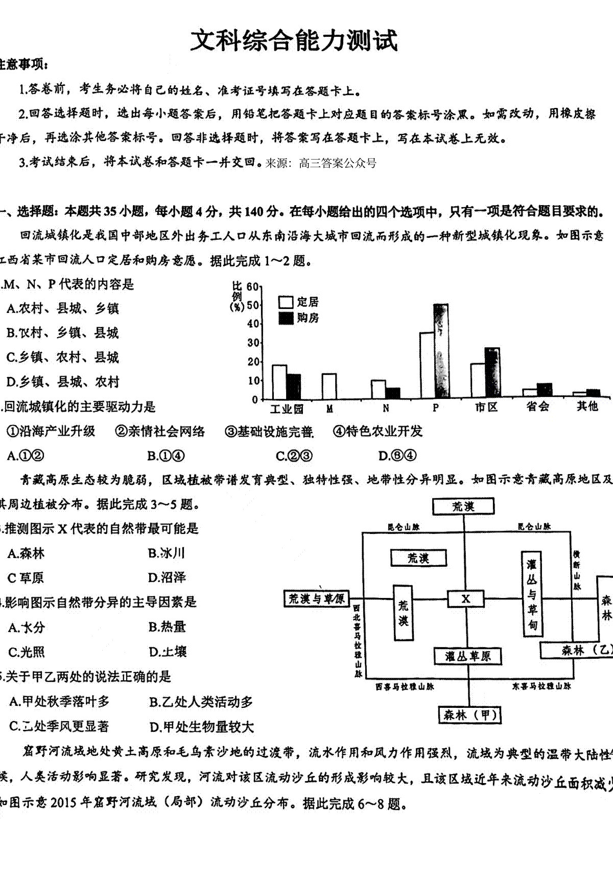 2023三重教育高三2月文综