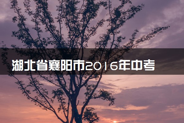 湖北省襄阳市2016年中考理综（化学部分）真题试题（含答案）