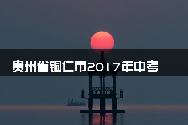 贵州省铜仁市2017年中考理综（化学部分）真题试题（含解析）