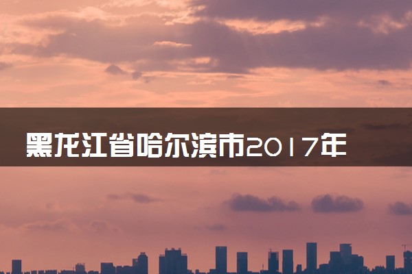 黑龙江省哈尔滨市2017年中考理综（化学部分）真题试题（含扫描答案）