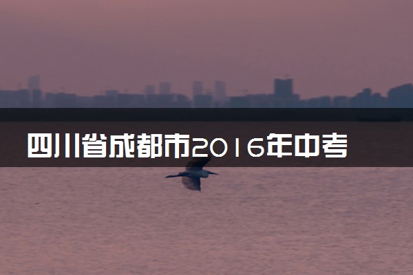 四川省成都市2016年中考物理真题试题（含解析）