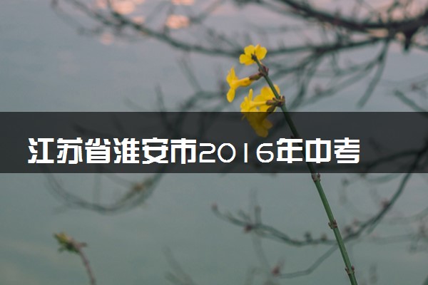 江苏省淮安市2016年中考物理真题试题（含解析）