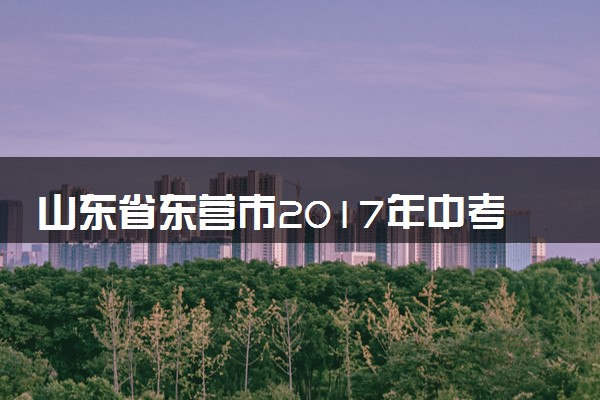 山东省东营市2017年中考物理真题试题（含答案）