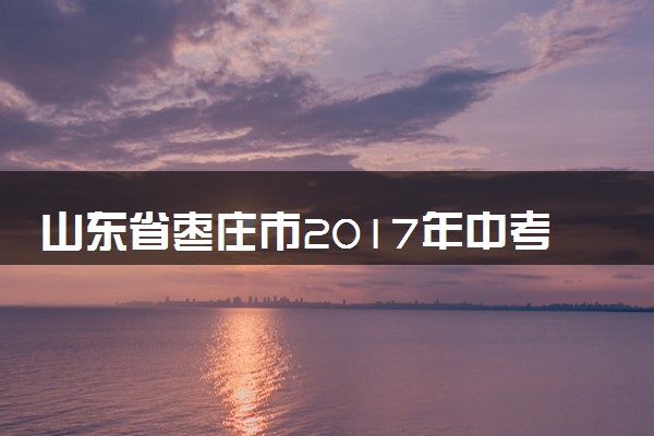 山东省枣庄市2017年中考理综（物理部分）真题试题（含答案）