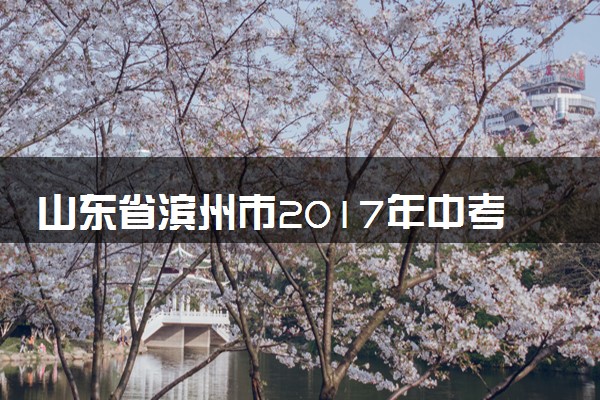 山东省滨州市2017年中考物理真题试题（含解析）