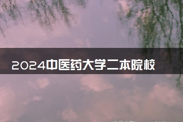 2024中医药大学二本院校排名 有什么推荐