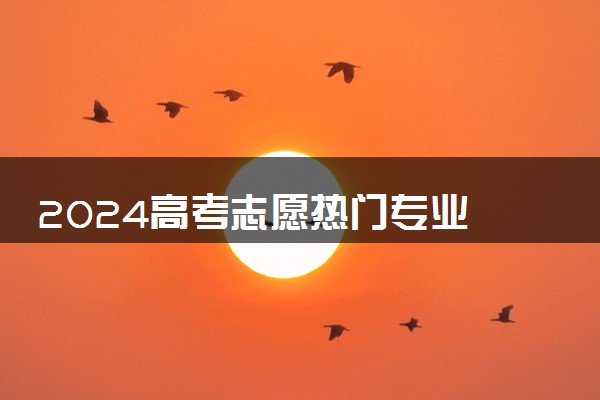 2024高考志愿热门专业 哪些专业吃香发展好