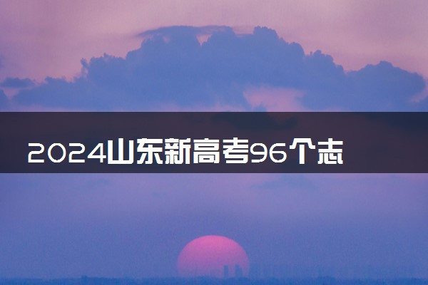 2024山东新高考96个志愿录取顺序 规则是怎样的