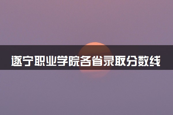 遂宁职业学院各省录取分数线是多少 投档最低分及位次(2024年高考参考)