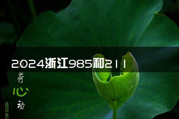 2024浙江985和211大学最低录取成绩 分数线预测