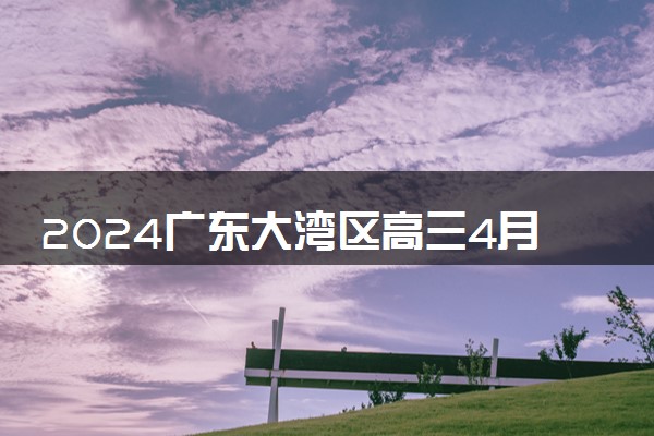 2024广东大湾区高三4月二模考试各科试题及答案汇总