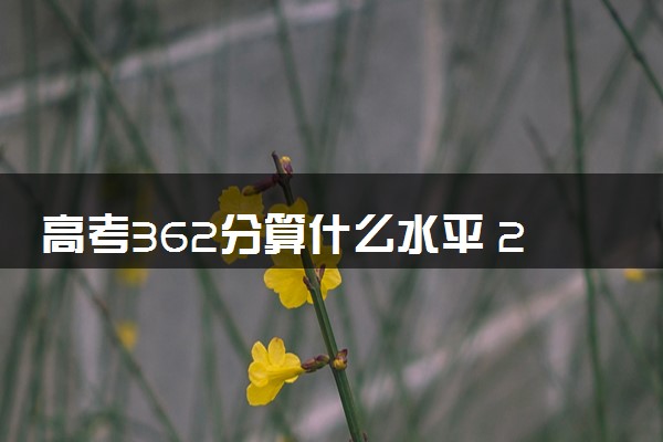 高考362分算什么水平 2024能上哪些大学