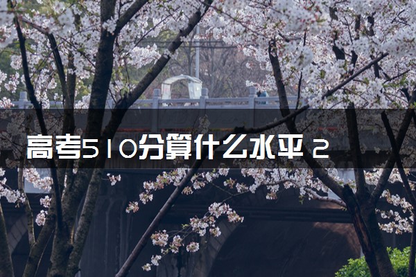 高考510分算什么水平 2024能上哪些大学