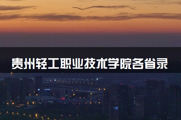 贵州轻工职业技术学院各省录取分数线及位次 投档最低分是多少(2024年高考参考)