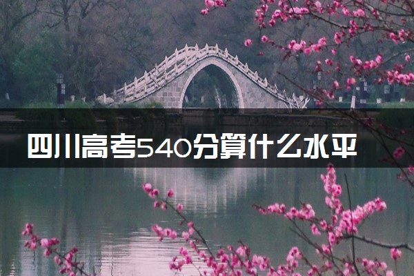 四川高考540分算什么水平 2024能上哪些大学