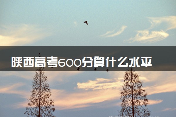 陕西高考600分算什么水平 2024能上哪些大学