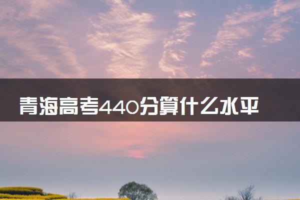 青海高考440分算什么水平 2024能上哪些大学