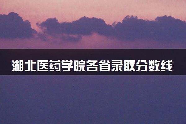 湖北医药学院各省录取分数线及位次 投档最低分是多少(2024年高考参考)