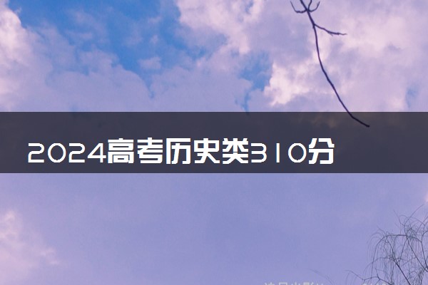 2024高考历史类310分左右能报什么大学 可以上的院校名单