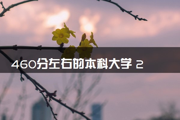 460分左右的本科大学 2024哪些大学好考容易捡漏