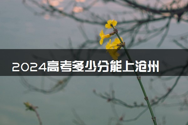 2024高考多少分能上沧州交通学院 最低分数线和位次