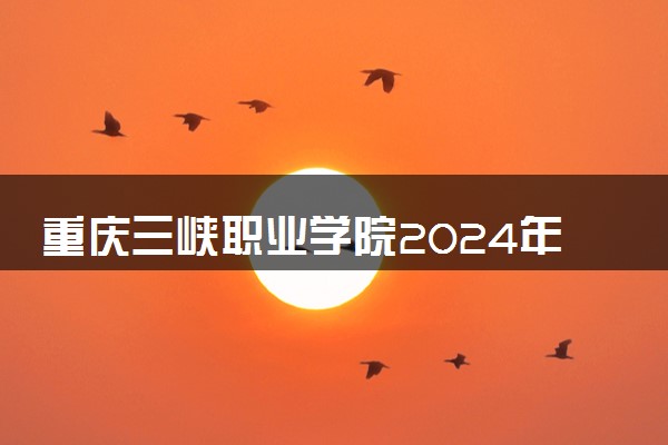 重庆三峡职业学院2024年录取分数线 各专业录取最低分及位次