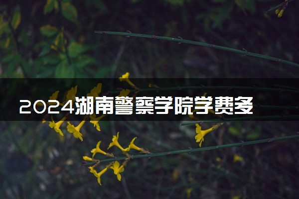 2024湖南警察学院学费多少钱一年 各专业收费标准