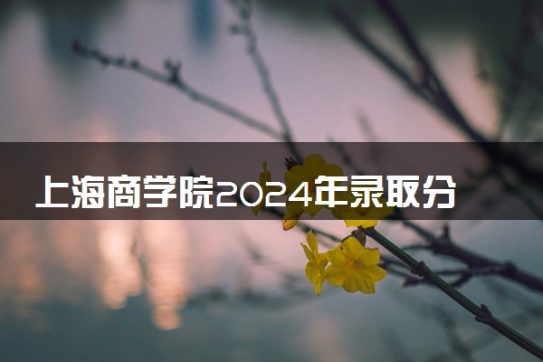 上海商学院2024年录取分数线 各专业录取最低分及位次