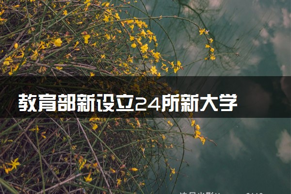 教育部新设立24所新大学 具体怎么回事