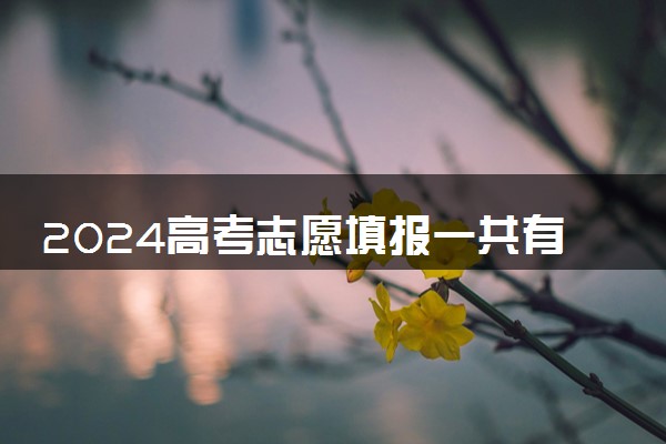 2024高考志愿填报一共有几个批次 填报顺序是怎样的