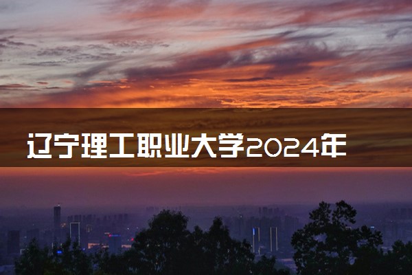 辽宁理工职业大学2024年录取分数线 各专业录取最低分及位次