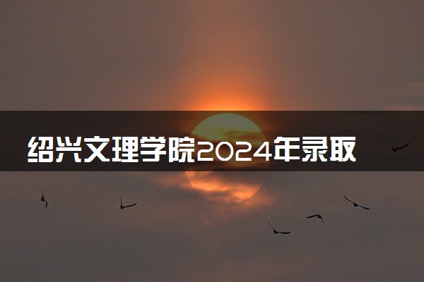 绍兴文理学院2024年录取分数线 各专业录取最低分及位次