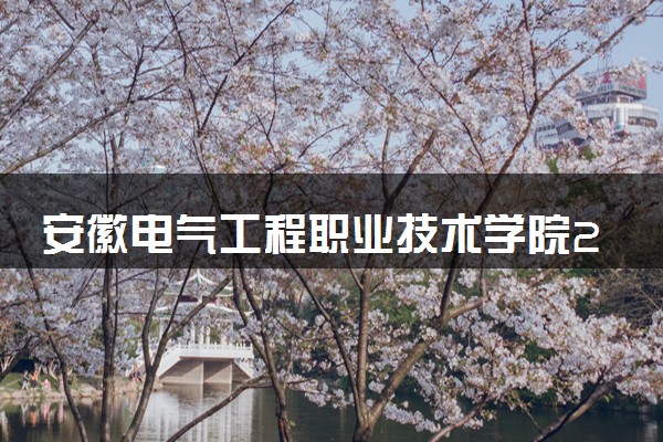 安徽电气工程职业技术学院2024年录取分数线 各专业录取最低分及位次