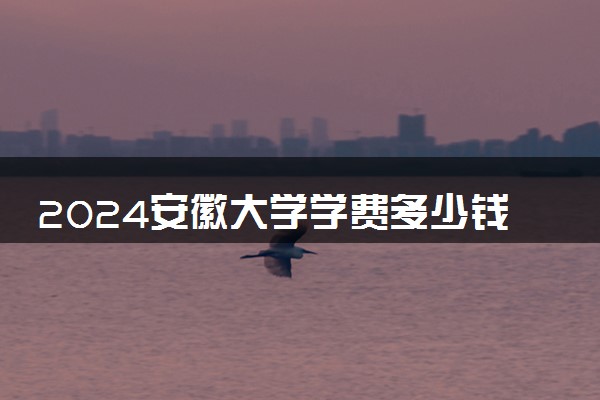 2024安徽大学学费多少钱一年 各专业收费标准