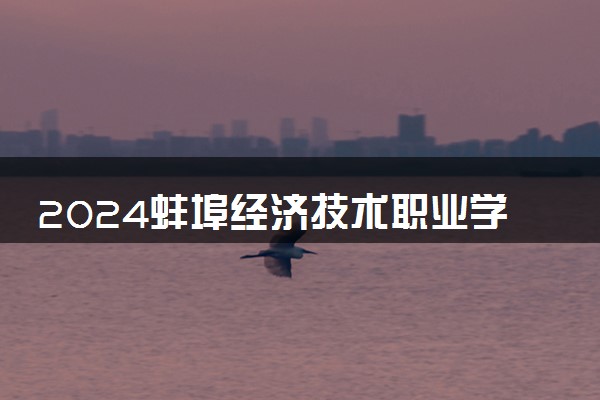 2024蚌埠经济技术职业学院学费多少钱一年 各专业收费标准