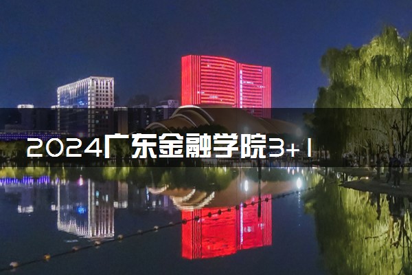 2024广东金融学院3+1国际本科怎么样 招生对象是什么