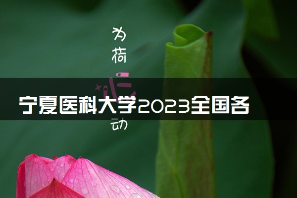 宁夏医科大学2023全国各省录取分数线及最低位次 高考多少分能上