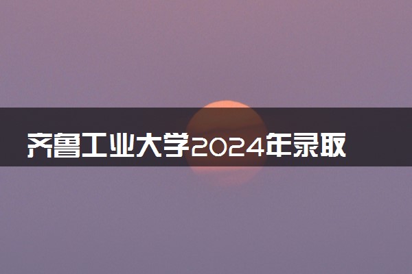 齐鲁工业大学2024年录取分数线 各专业录取最低分及位次