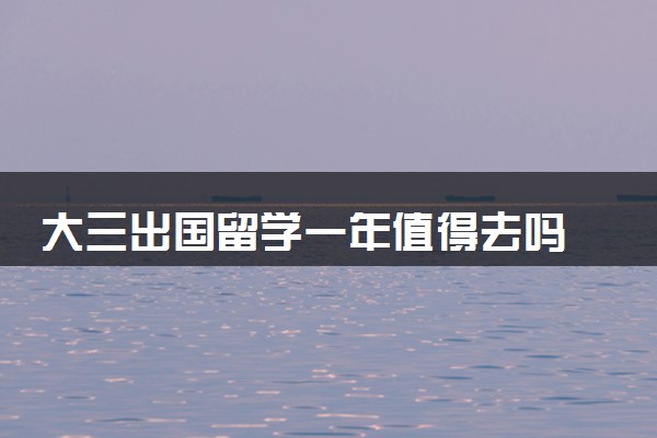 大三出国留学一年值得去吗 未来出国留学还有意义吗