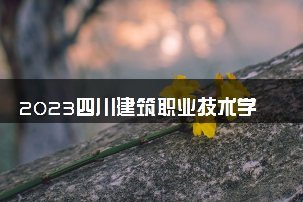 2023四川建筑职业技术学院中外合作办学录取分数线 最低多少分能上