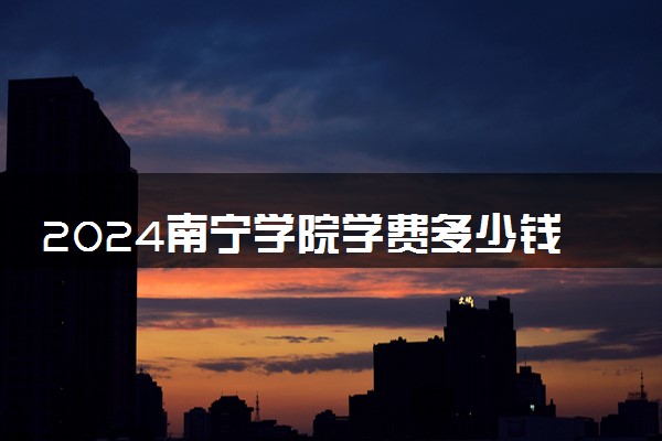 2024南宁学院学费多少钱一年 各专业收费标准