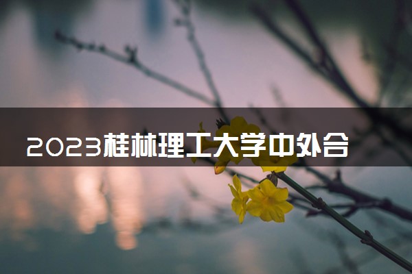 2023桂林理工大学中外合作办学录取分数线 最低多少分能上