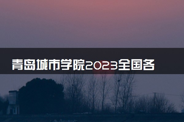 青岛城市学院2023全国各省录取分数线及最低位次 高考多少分能上