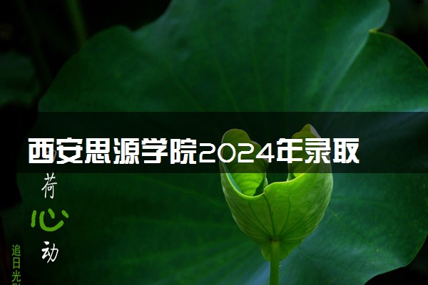 西安思源学院2024年录取分数线 各专业录取最低分及位次