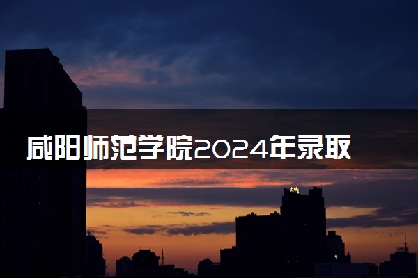 咸阳师范学院2024年录取分数线 各专业录取最低分及位次