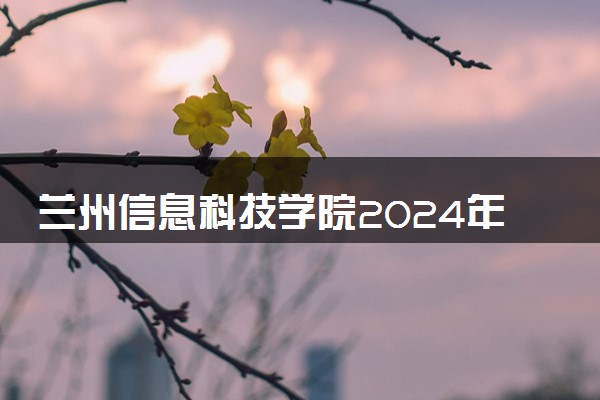 兰州信息科技学院2024年录取分数线 各专业录取最低分及位次