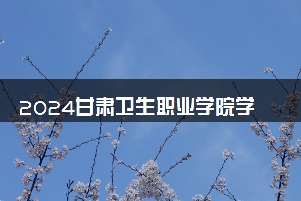 2024甘肃卫生职业学院学费多少钱一年 各专业收费标准