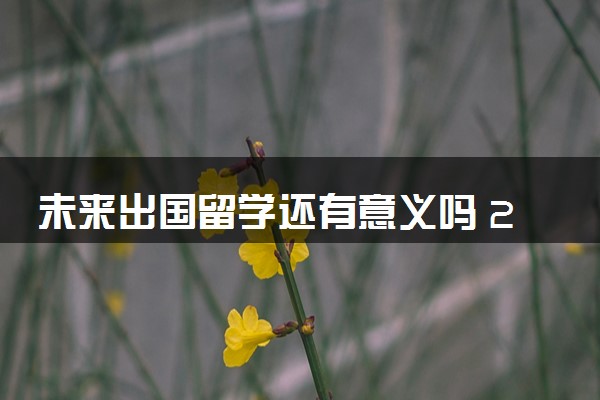 未来出国留学还有意义吗 2024应该学什么专业