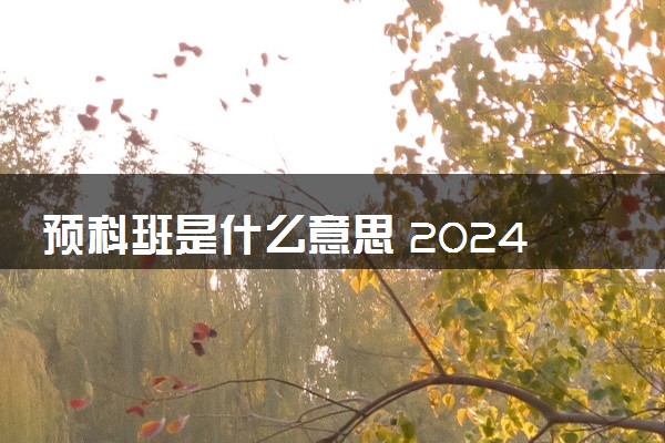 预科班是什么意思 2024报考条件有哪些