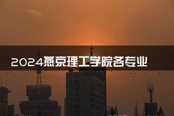 2024燕京理工学院各专业录取分数线及位次 各省录取最低分是多少